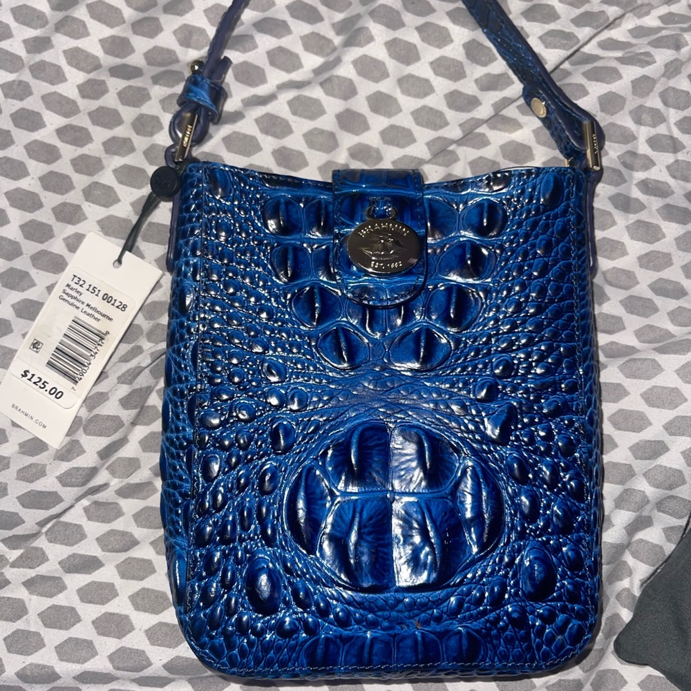Melbourne Collection Marley Crocodile-Embossed Crossbody Bag